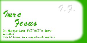 imre fesus business card